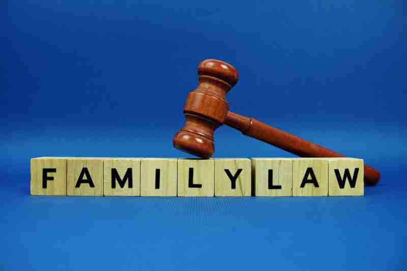 family law blocks with gavel