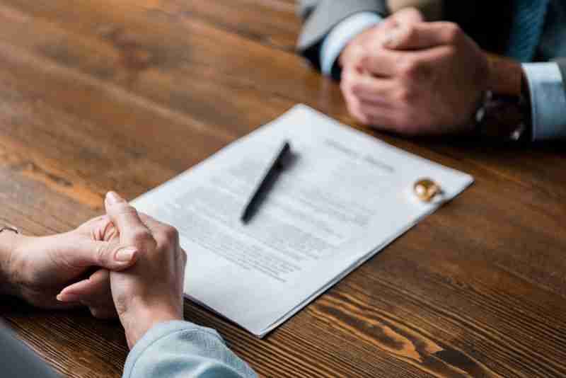 filing divorce papers