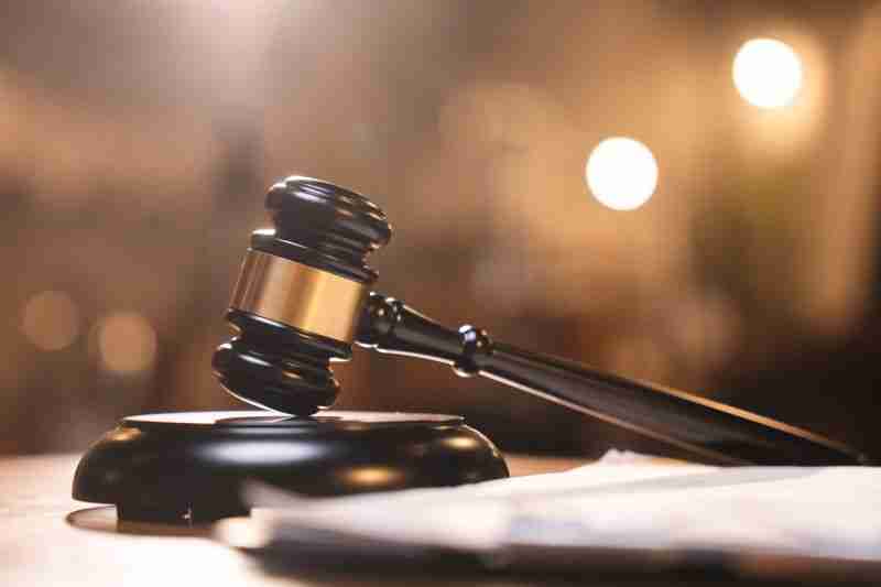 gavel against a blurred background