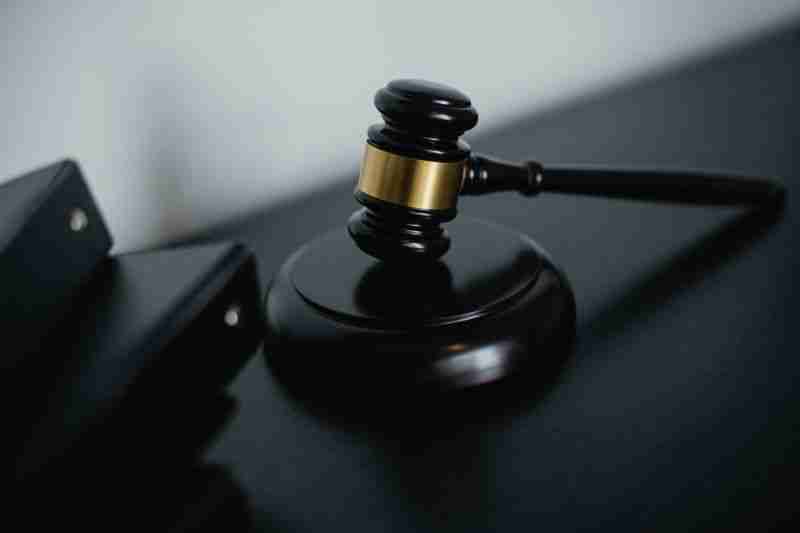 black judicial gavel