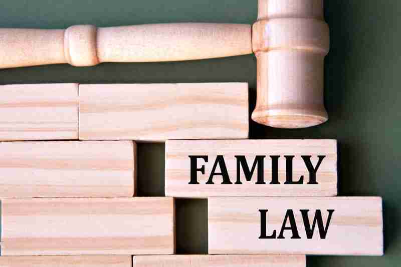 family law written on blocks