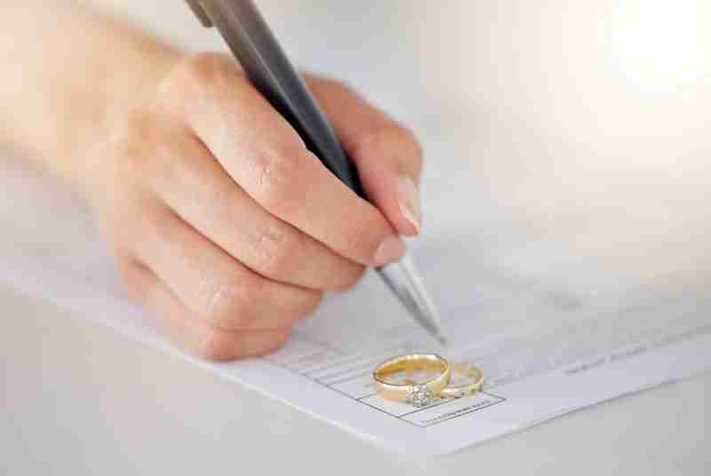 signing divorce documents