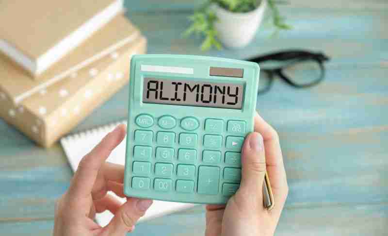 alimony written on calendar