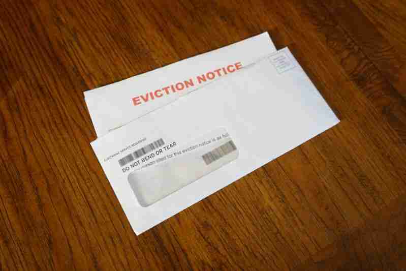 eviction notice in envelope