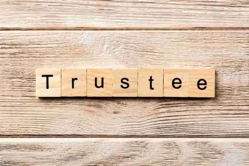 trustee written on blocks